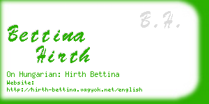 bettina hirth business card